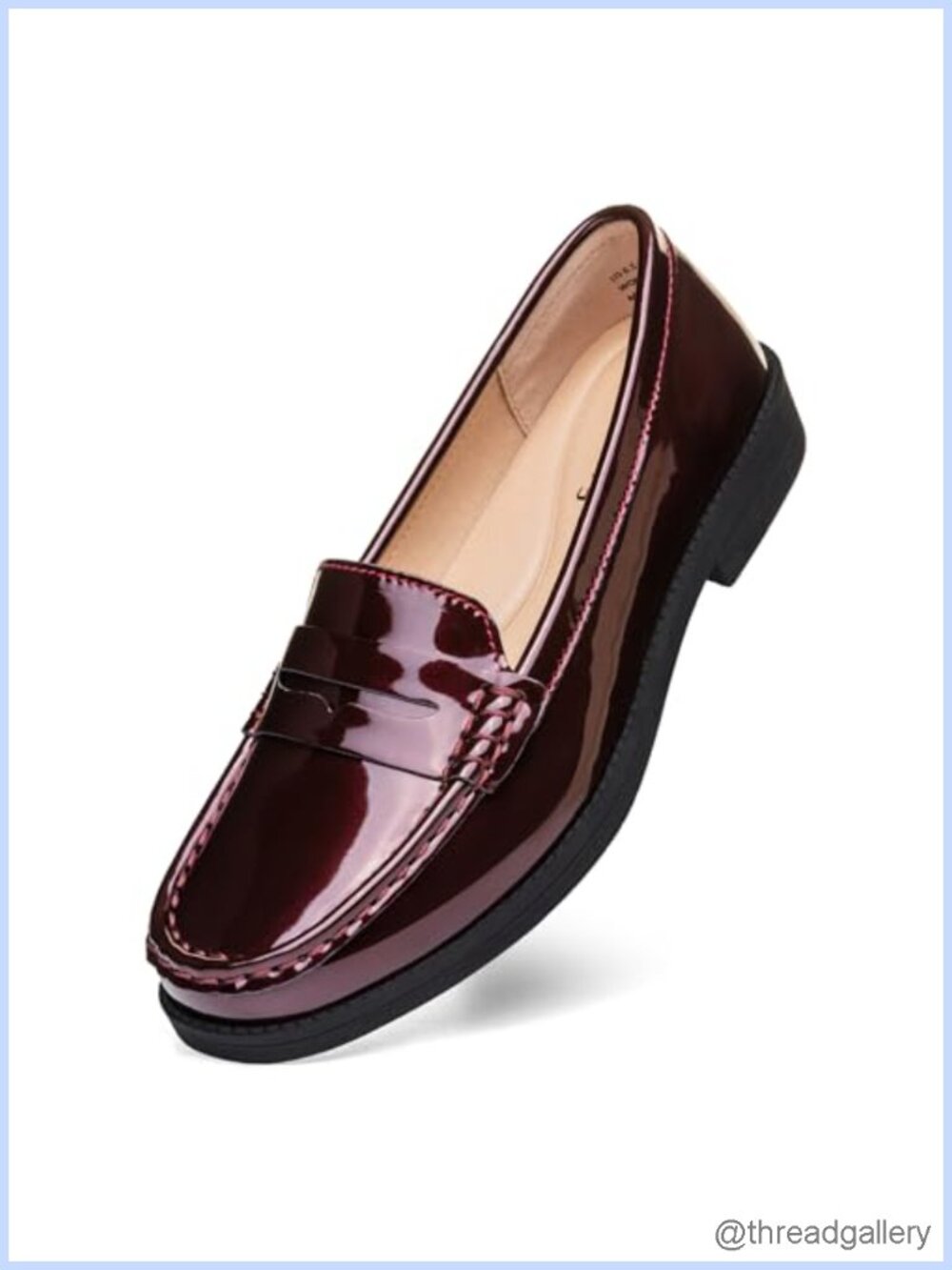 Patent Leather Penny Loafers Slip On Comfort Business Casual Women's Shoes